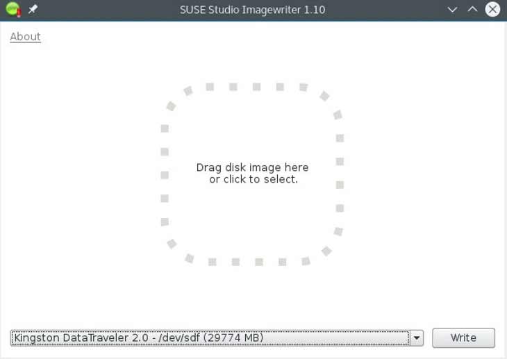 Creare una chiavetta USB bootabile con immagine ISO di sistema usando imagewriter di openSUSE