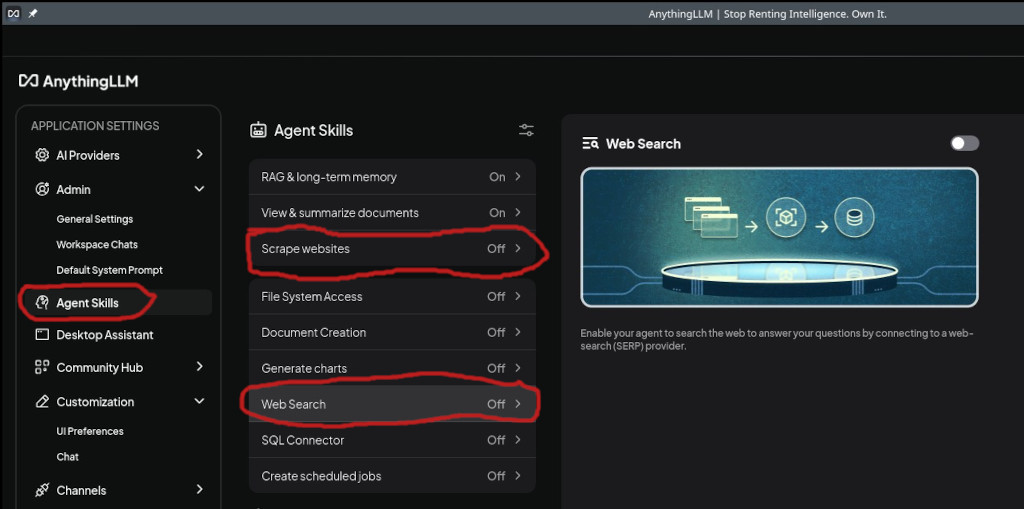 Configuring AnythingLLM Agent Skills