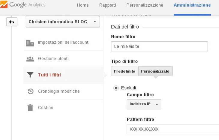 Rimuovere il proprio IP dalle statistiche di Google Analytics