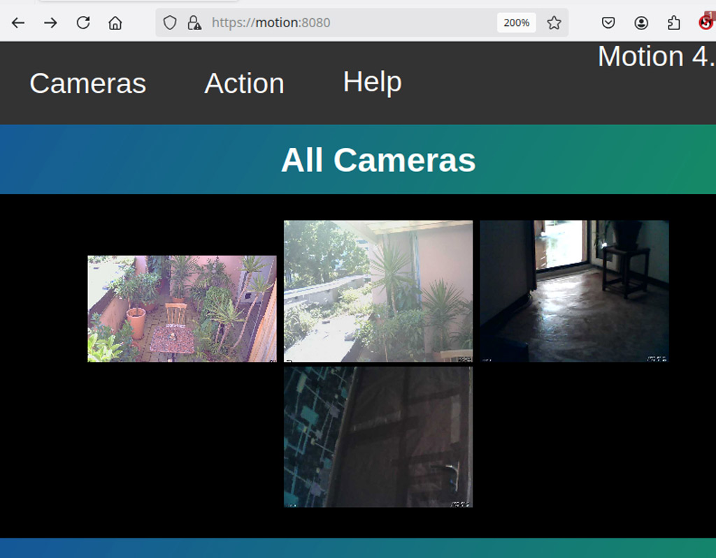 Motion Detection With Audio - Self-signed Certificate