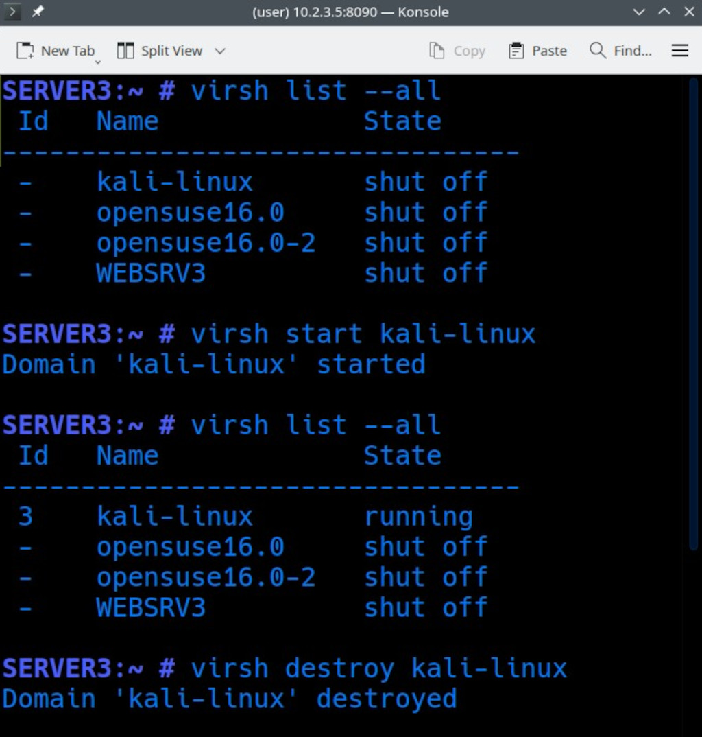 Virtual Machine Management using virt-manager and virsh)